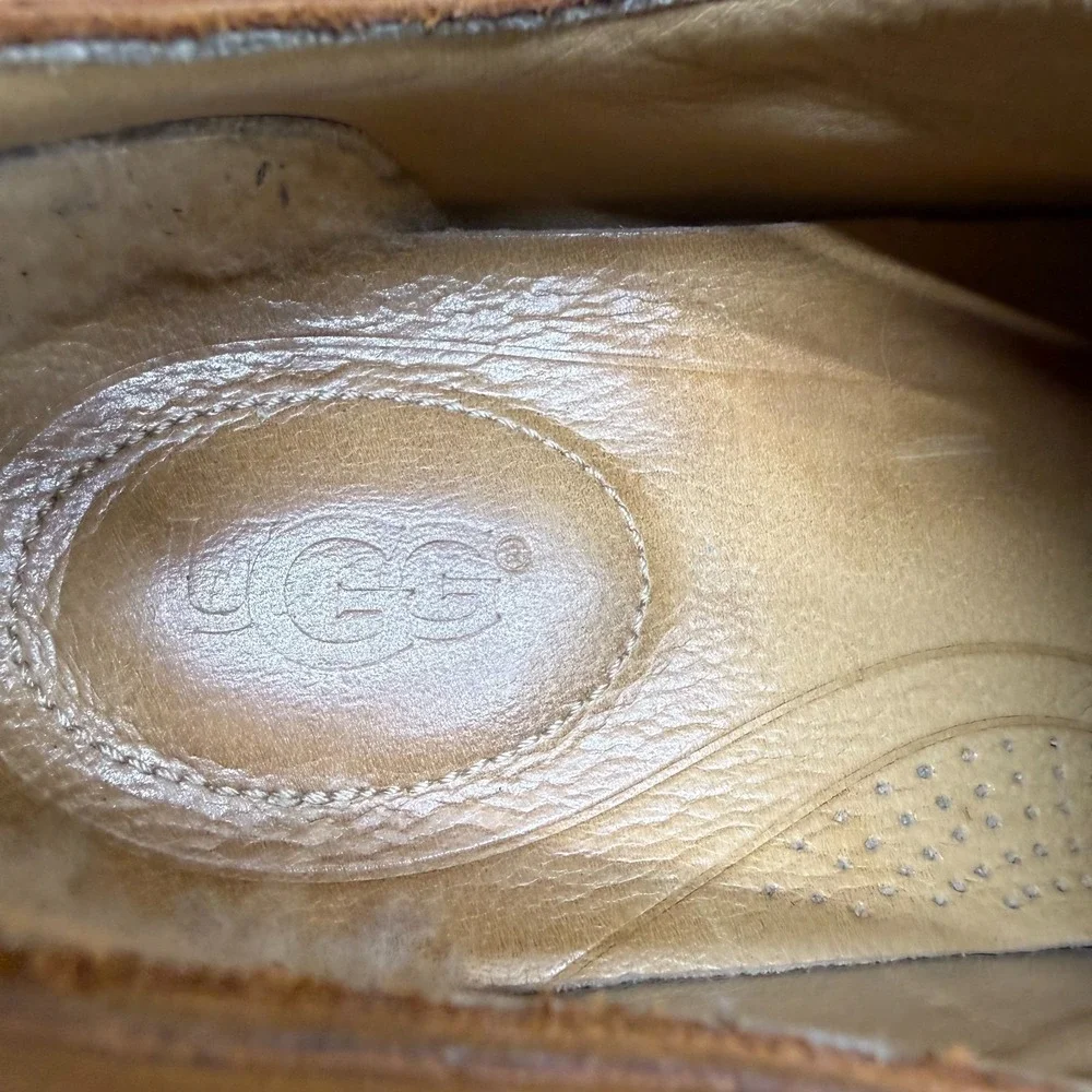 UGG Hixson Chestnut Leather Oxfords Mens 9.5 Business Casual Old Money